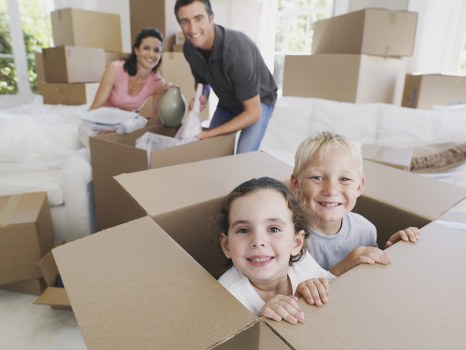 Movers preparing for a booked relocation service