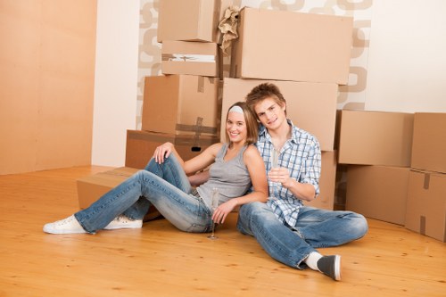 Professional Finchley removals team carefully protecting fragile items