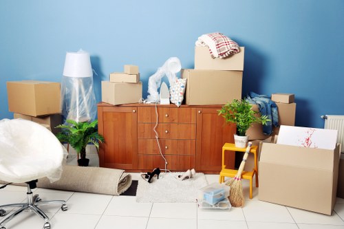 Experienced removal van team handling loading in Finchley
