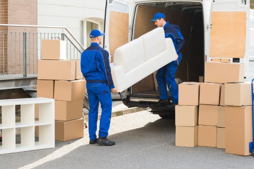 Checklist and packed boxes ready for urgent removals in Finchley