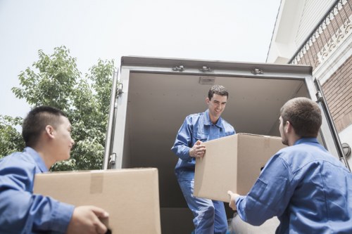 Professional movers coordinating a relocation in Finchley