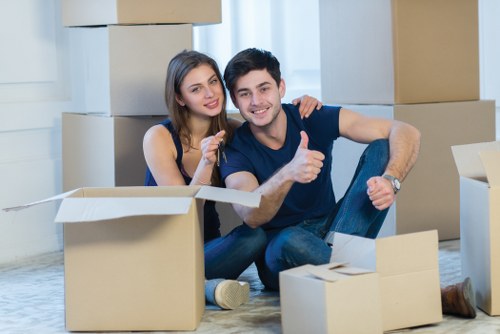 Organized moving boxes and packing materials for Finchley removals