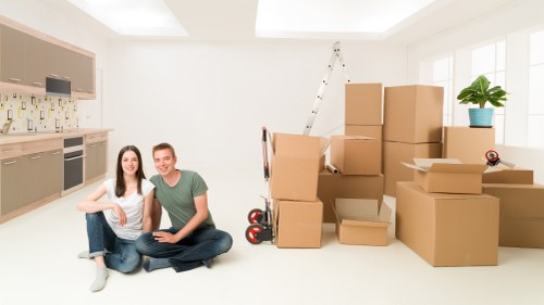 Unpacking household items in a Finchley property after moving day