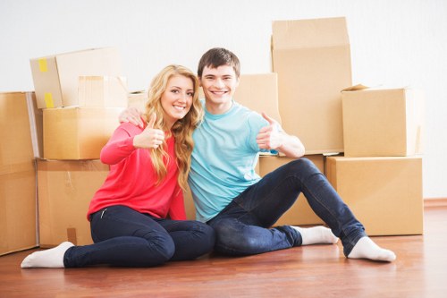 Careful box preparation and labelling during a local Finchley relocation